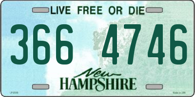 NH license plate 3664746