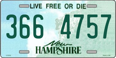 NH license plate 3664757
