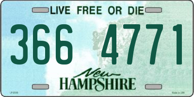 NH license plate 3664771