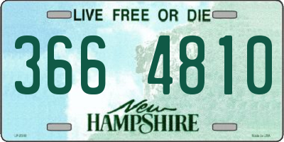 NH license plate 3664810