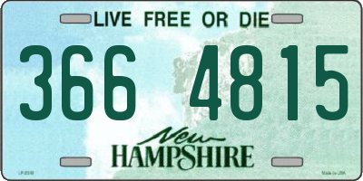 NH license plate 3664815