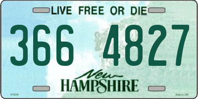 NH license plate 3664827