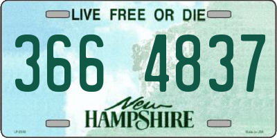 NH license plate 3664837