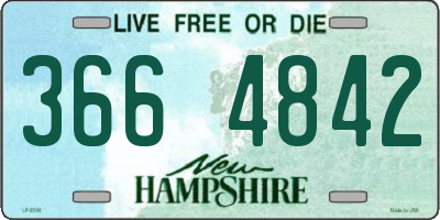 NH license plate 3664842