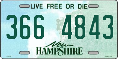 NH license plate 3664843