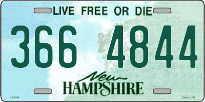 NH license plate 3664844