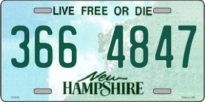 NH license plate 3664847