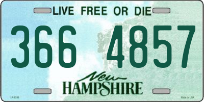 NH license plate 3664857