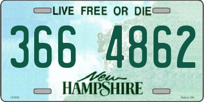 NH license plate 3664862