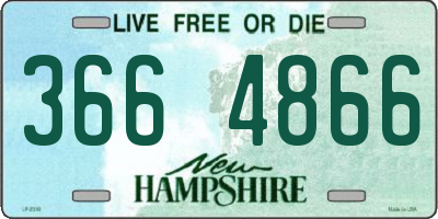 NH license plate 3664866