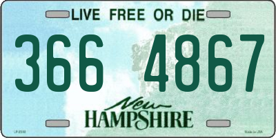NH license plate 3664867