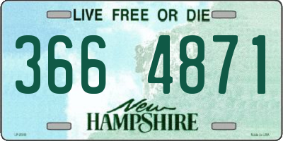 NH license plate 3664871