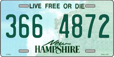 NH license plate 3664872