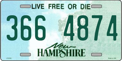NH license plate 3664874