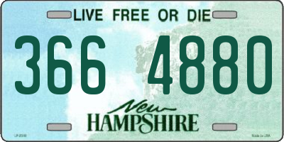 NH license plate 3664880