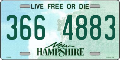 NH license plate 3664883