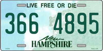 NH license plate 3664895
