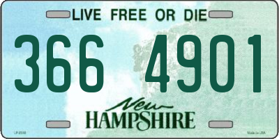 NH license plate 3664901