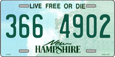 NH license plate 3664902
