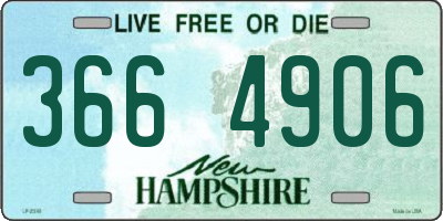 NH license plate 3664906