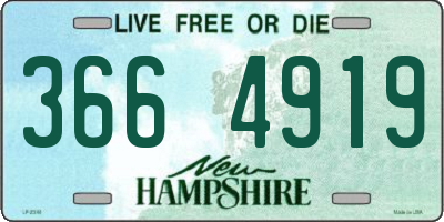 NH license plate 3664919