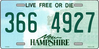 NH license plate 3664927