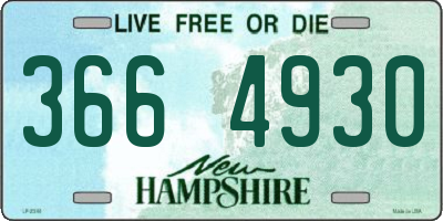 NH license plate 3664930