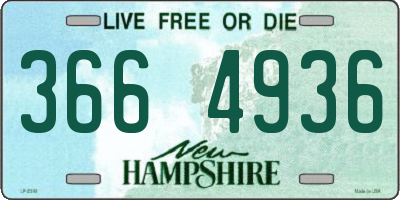 NH license plate 3664936