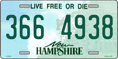 NH license plate 3664938