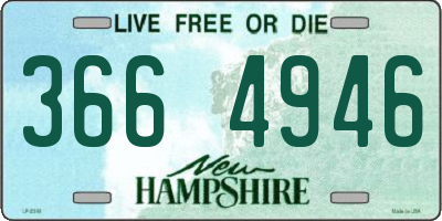 NH license plate 3664946