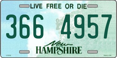 NH license plate 3664957