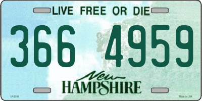 NH license plate 3664959
