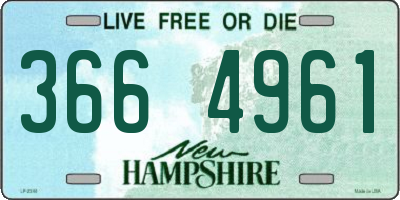 NH license plate 3664961