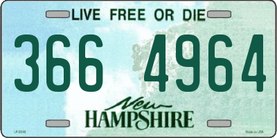 NH license plate 3664964