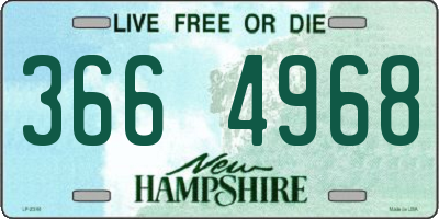 NH license plate 3664968