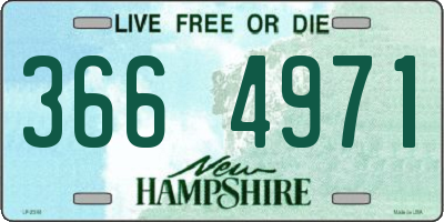 NH license plate 3664971