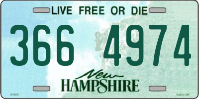 NH license plate 3664974