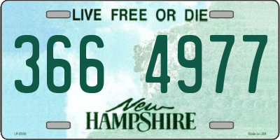 NH license plate 3664977