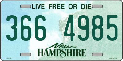 NH license plate 3664985