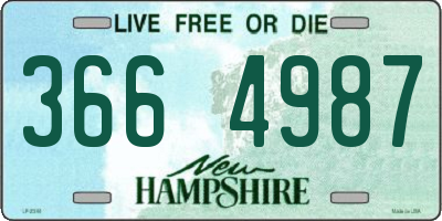 NH license plate 3664987