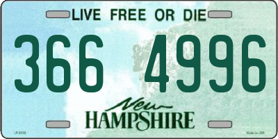 NH license plate 3664996