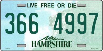 NH license plate 3664997