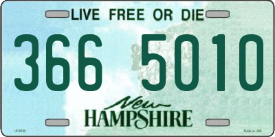 NH license plate 3665010