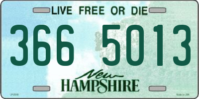 NH license plate 3665013