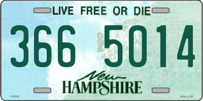 NH license plate 3665014