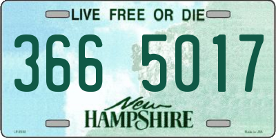 NH license plate 3665017