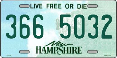 NH license plate 3665032