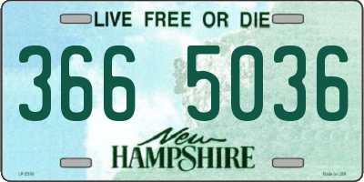 NH license plate 3665036