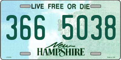 NH license plate 3665038