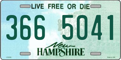 NH license plate 3665041